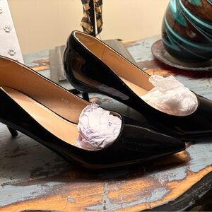 Classic Black Patent Pointed-Toe Pumps
